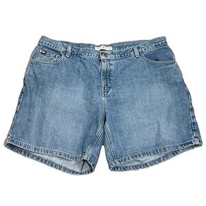 Tommy Hilfiger Vintage Women’s Boyfriend High Rise Jean Shorts Medium Wash 16